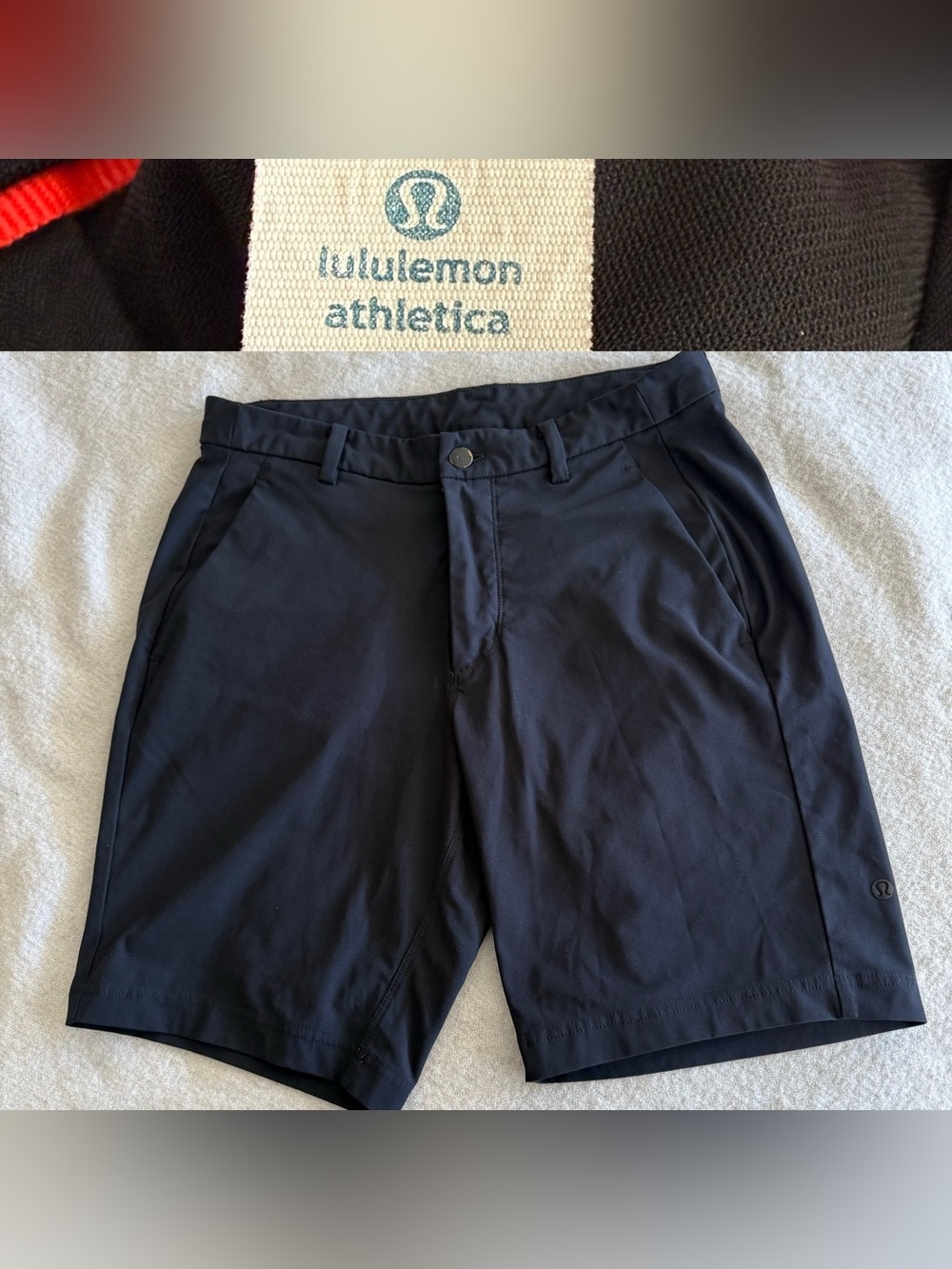 Lululemon Men Commission ABC Chino Shorts Black Size 32 Golf Casual Athletic⁠